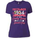 December 1984 34 Years Of Being Classy Sassy - Ladies' Boyfriend T-Shirt