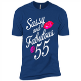 Sassy and Fabulous at 55 - 55th Birthday - Premium Short Sleeve T-Shirt
