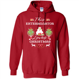 This Exterminator Loves Christmas Tree Shirt with Snowman
