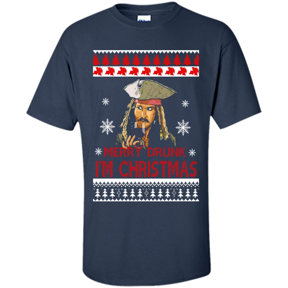 Jack sparrow Merry Drunk I'm Christmas - Shirt