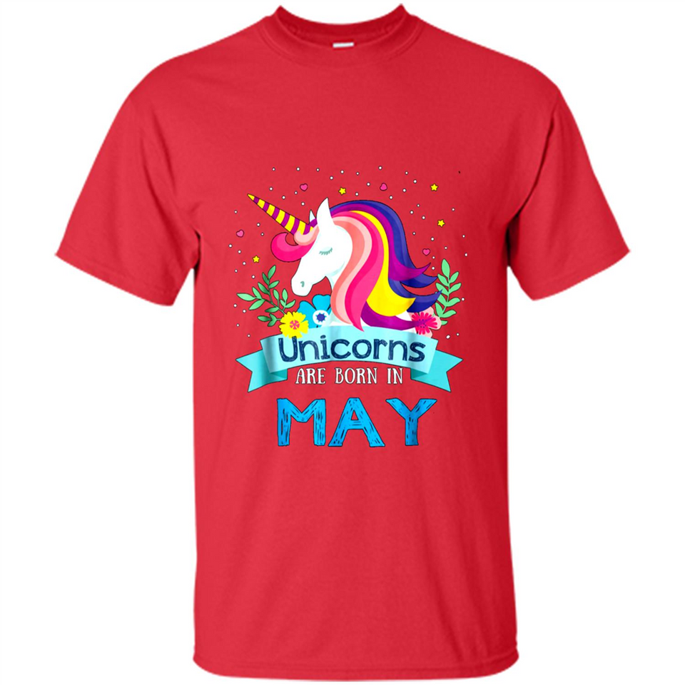 Unicorns are born in May Birthday Rainbow Gift Ladies Custom