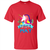Unicorns are born in May Birthday Rainbow Gift Ladies Custom