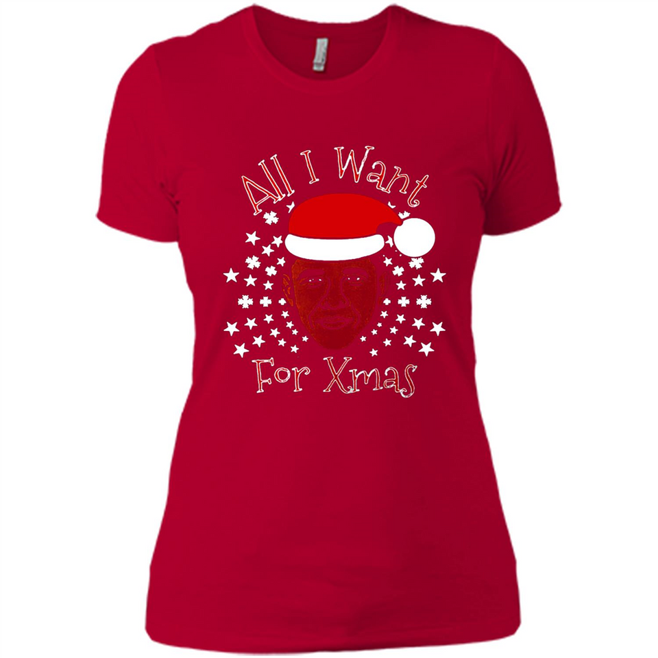 Obama All I Want For Xmas T Shirt PINGPONG - Ladies' Boyfriend T-Shirt