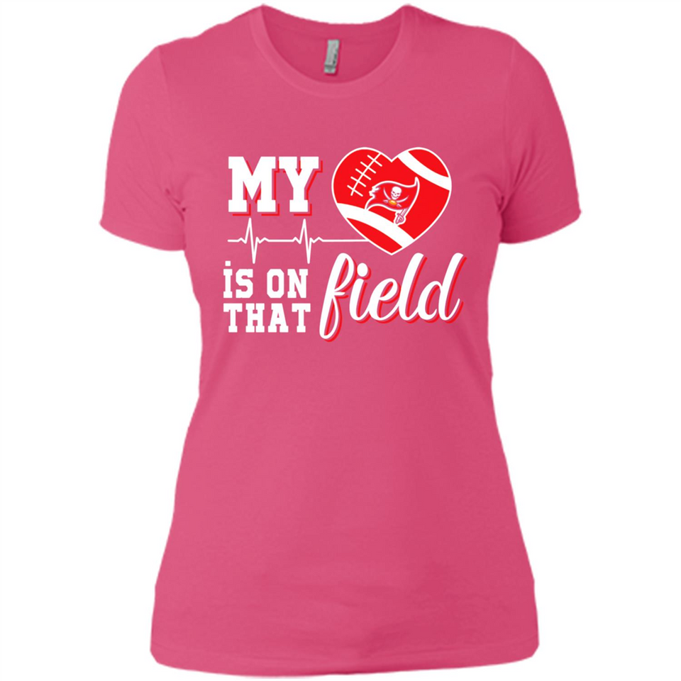 Tampa Bay Buccaneers Football My Heart is on that Field - Ladies' Boyfriend T-Shirt