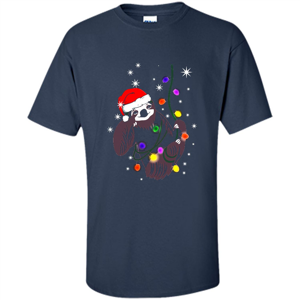 Cute Christmas Choloepus Sloth Santa Led Light Mug - Shirt
