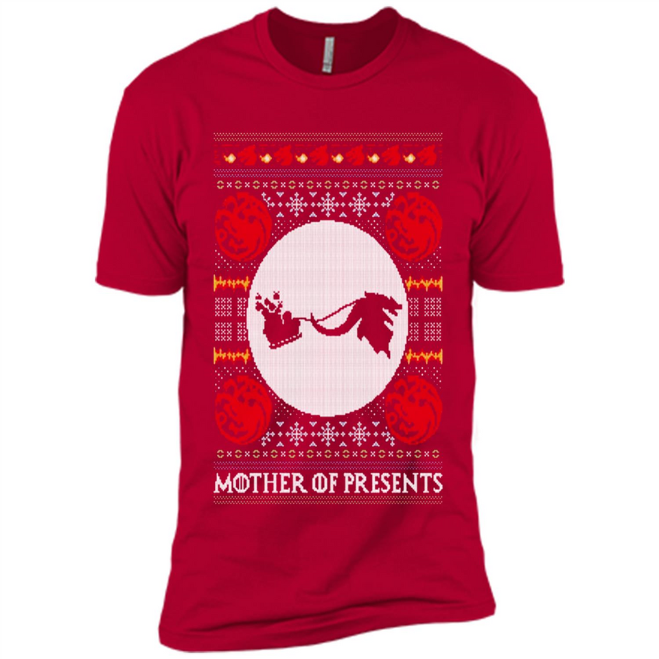 Mother Of Presents – Game of Thrones ugly christmas sweater - Premium Short Sleeve T-Shirt