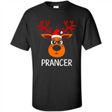 Prancer Reindeer Santa Claus Funny Xmas Holiday T-Shirt - Shirt