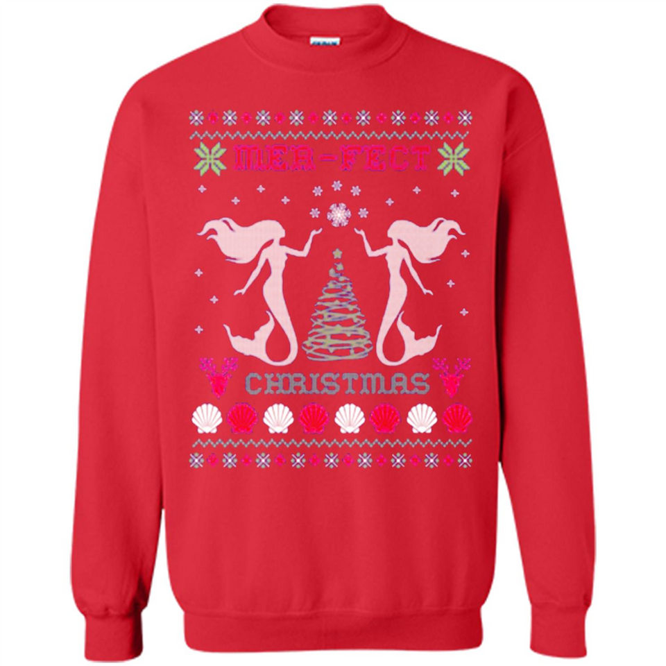 Mermaid Mer-Fect Ugly Christmas Sweater - Sweatshirt