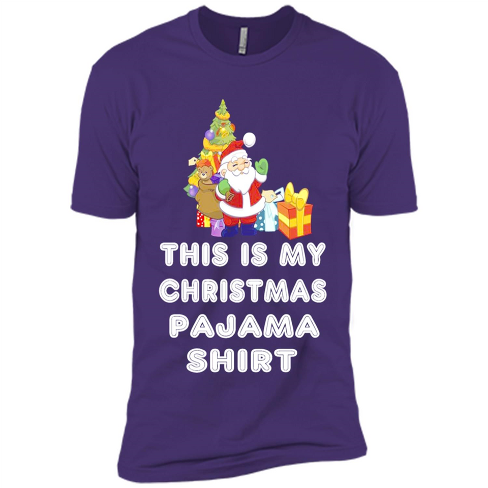 This is My Christmas Pajama Shirt - Santa Bear Tree Gift Tee