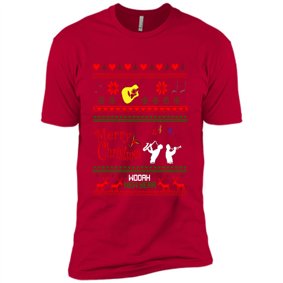 Music Ugly Christmas SweatShirt - Premium Short Sleeve T-Shirt