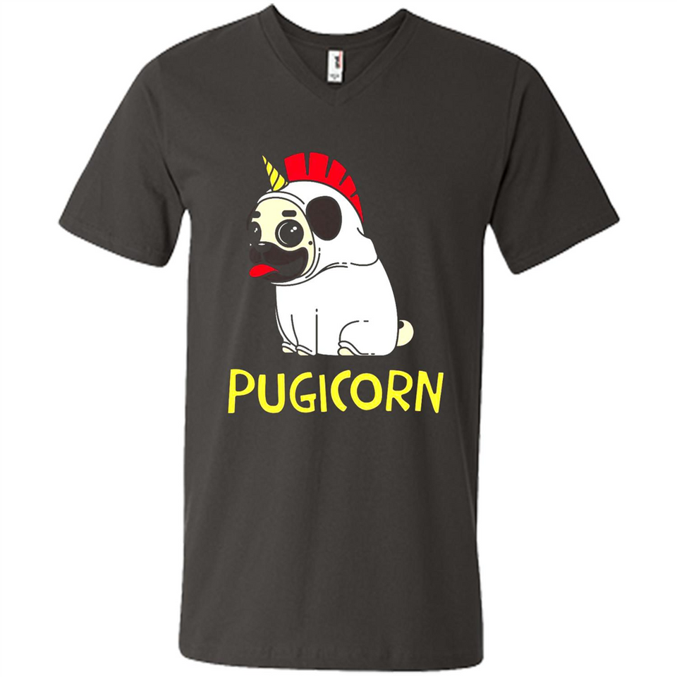 Pugicorn Pug Unicorn Funny Shirt PINGPONG - Men's V-Neck