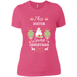 This Doctor Loves Christmas Tree Shirt with Snowman