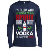 Christmas Gift Shirt Christmas Spirit Vodka Santa - Canvas Long Sleeve T-Shirt