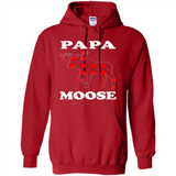 Papa Moose Funny Christmas Plaid Buffalo T-Shirt - Hoodie
