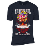 November Girl Flower - Premium Short Sleeve T-Shirt