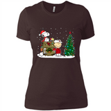 Arizona Cardinals Snoopy The Peanuts Movie Christmas Football Super Bowl pingpong - Ladies' Boyfriend T-Shirt