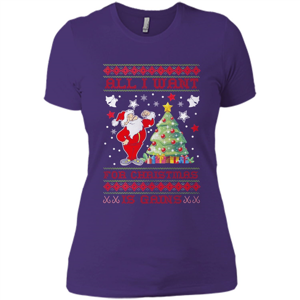 All I Want For Christmas Is Gains Christmas Tree Santa Claus