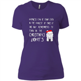 Christmas Ugly Sweater Christmas Lights - Ladies' Boyfriend T-Shirt