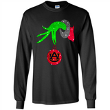 GRINCH HAND HOLDING AUBURN TIGERS GLITTER CHRISTMAS PINGPONG