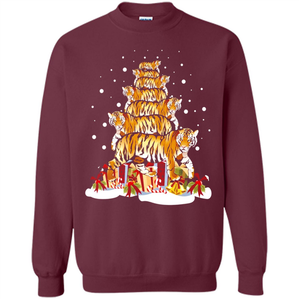 Tiger Christmas Tree Funny Merry Christmas - Sweatshirt