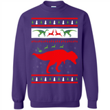 Dinosaur and Santa Clause Ugly Christmas Sweater - Sweatshirt