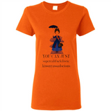 Mary Poppins Clipart You Can Just Supercalifuckilistic Kissmyassadocious MERCHCUTE - Ladies Short-Sleeve