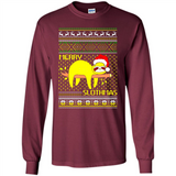 Merry Slothmas Sloth Christmas Sweater PINGPONG - Long Sleeve T-Shirt