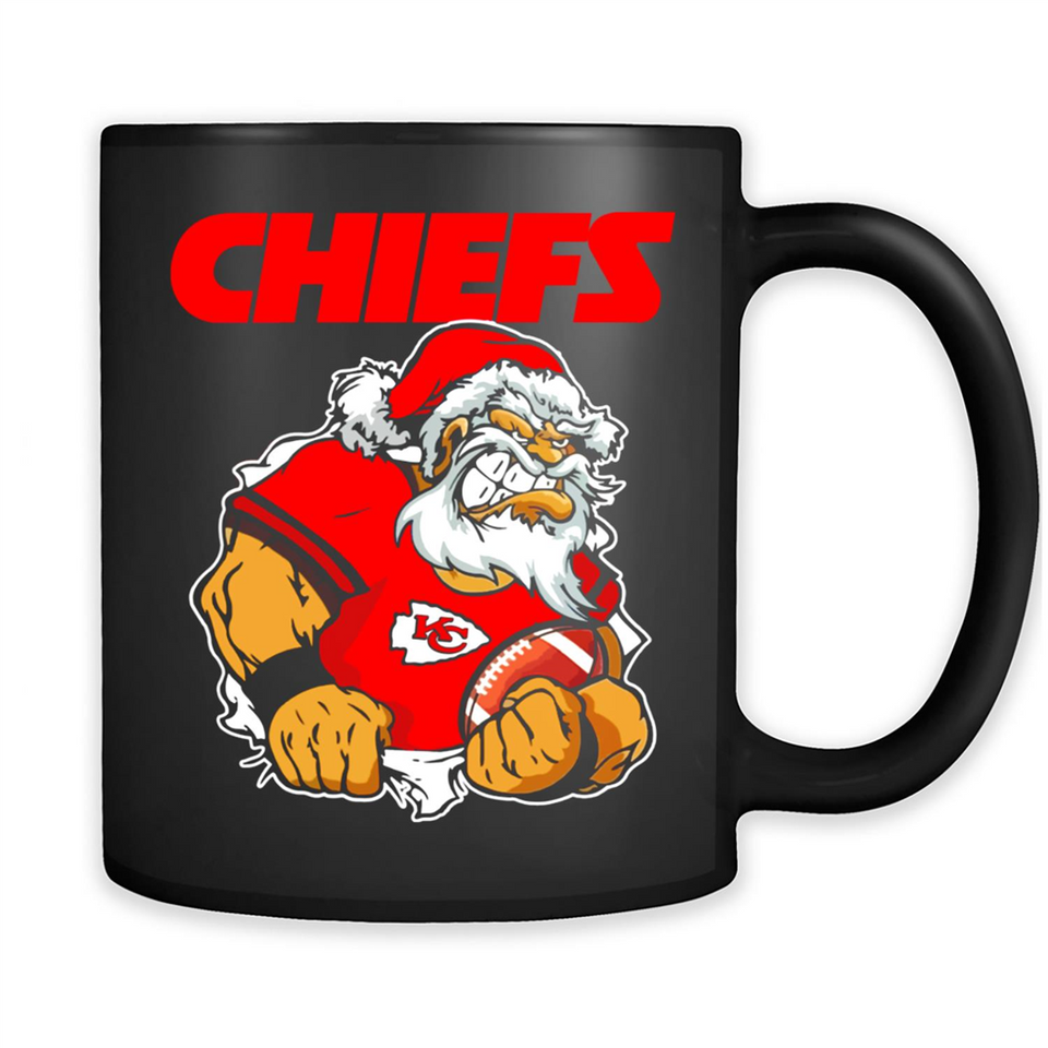 Grumpy Santa Claus Kansas City Chiefs Football Team PINGPONG