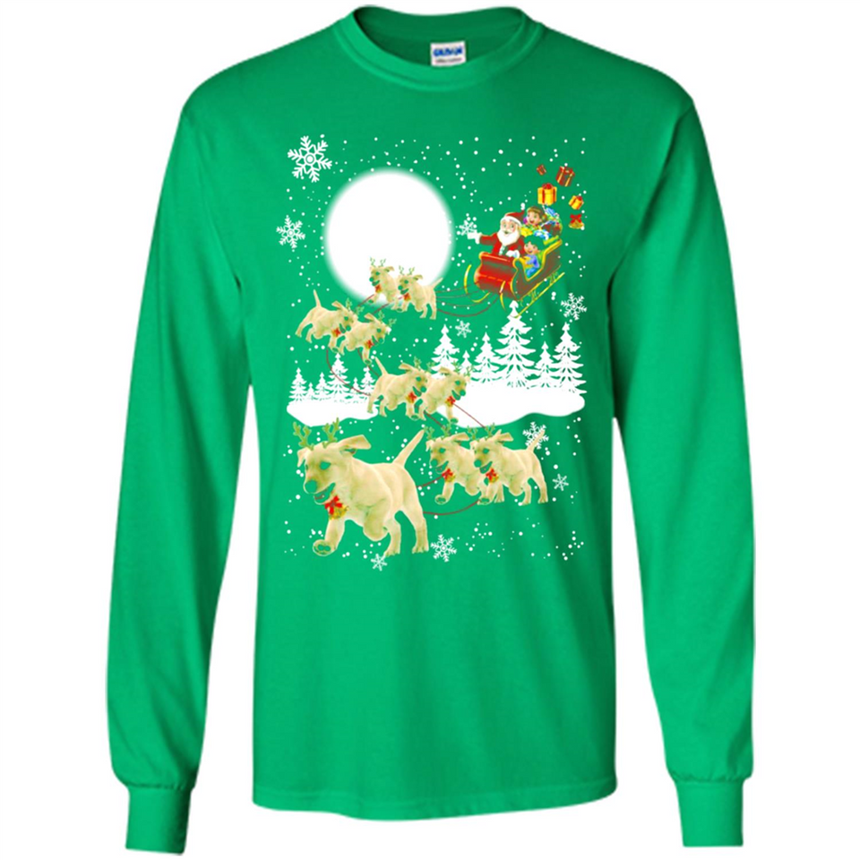 Christmas Santa Golden Retriever Sleigh For Labrador Retriever