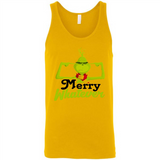 Grinch Merry Whatever Funny Christmas Sporty - Canvas Unisex Tank