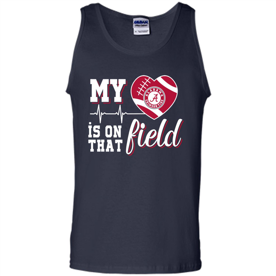 Alabama Crimson Football My Heart is on that Field - Tank Top
