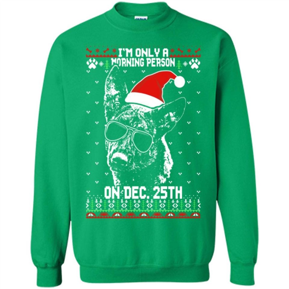 Morning Person Dutch Shepherd Funny Xmas - Sweatshirt