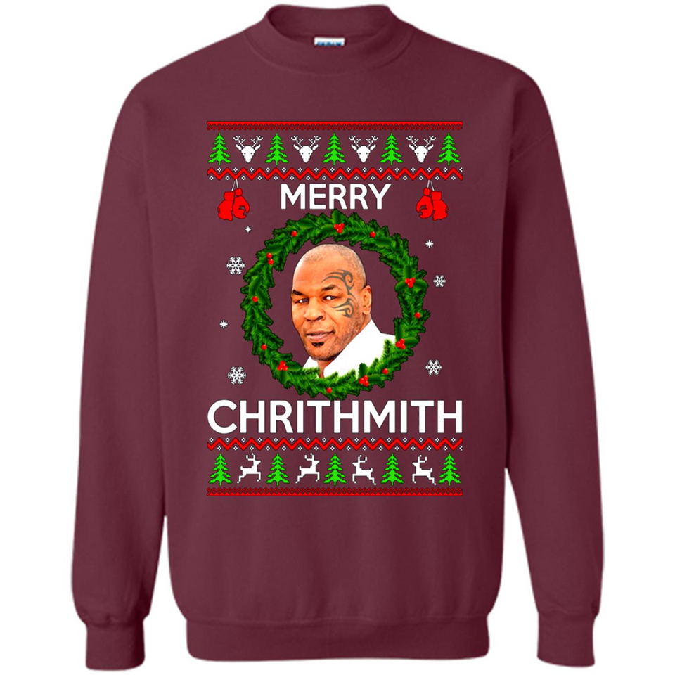 Mike Tyson Merry Chritmith Christmas Sweatshirt PINGPONG
