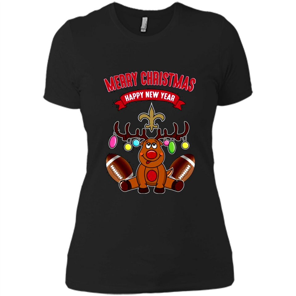 New Orleans Saints NFL Reindeer Funny Merry Christmas And Happy New Year