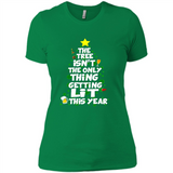Funny Christmas Tree Drinking Sweatshirt Adult Boozy Festive - Ladies' Boyfriend T-Shirt