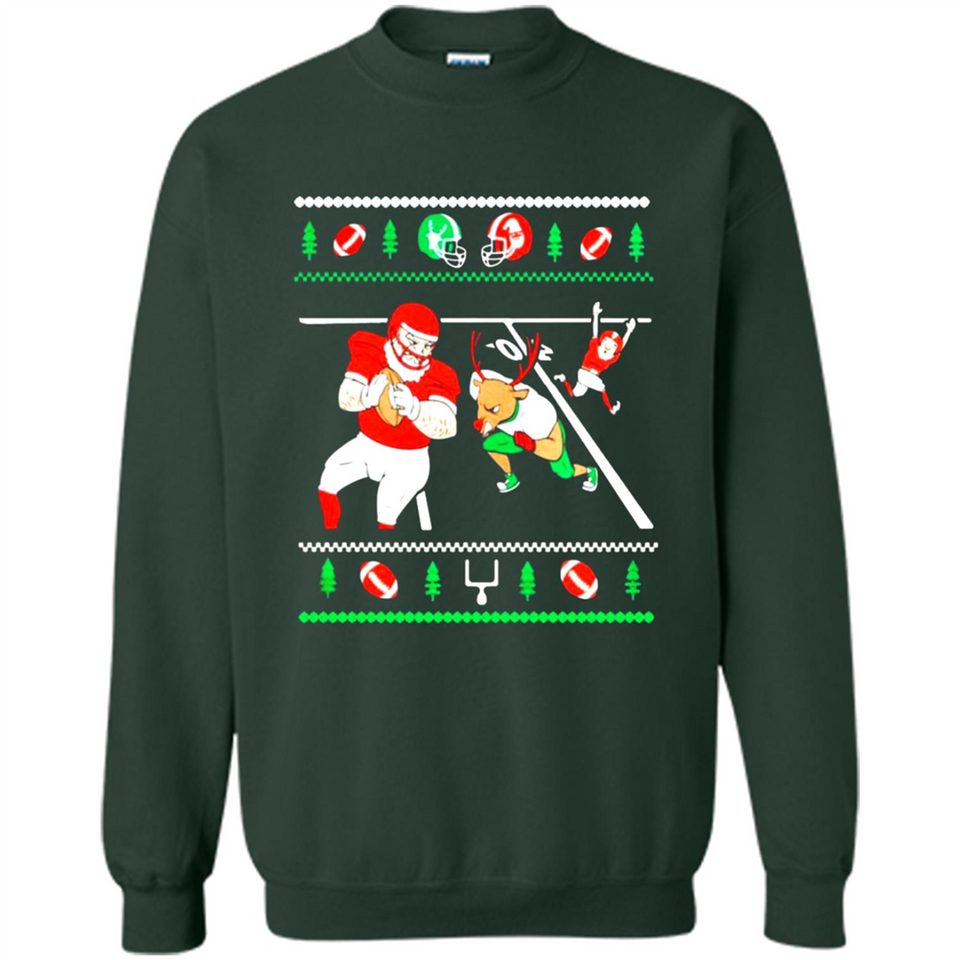Santa vs Deer Football Ugly Christmas PINGPONG