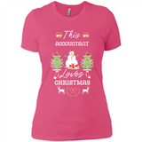 This Accountant Loves Christmas Tree Shirt with Snowman