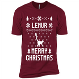 Vintage Tee For Women Men Graphic Shirts Lemur Ugly Christmas Sweater - Premium Short Sleeve T-Shirt
