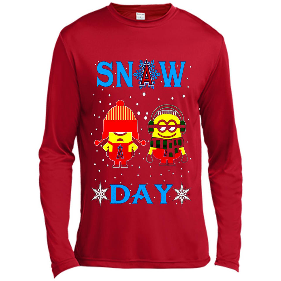 Snow Day Shirt For Los Angeles Angels Vs Minion Fans pingpong