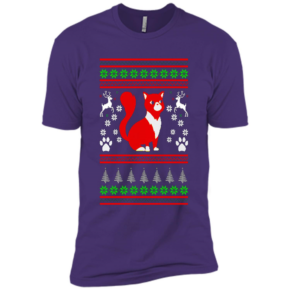 Christmas Ugly Sweater CUTE CATS UGLY CHRISTMAS SWEATERS - Premium Short Sleeve T-Shirt