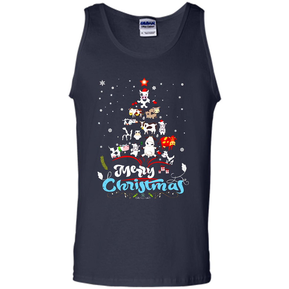 Christmas Ugly Sweater Animal Tree Pine Merry Christmas - Tank Top
