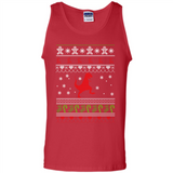 Dinosaur and Santa Ugly Christmas Sweater - Tank Top