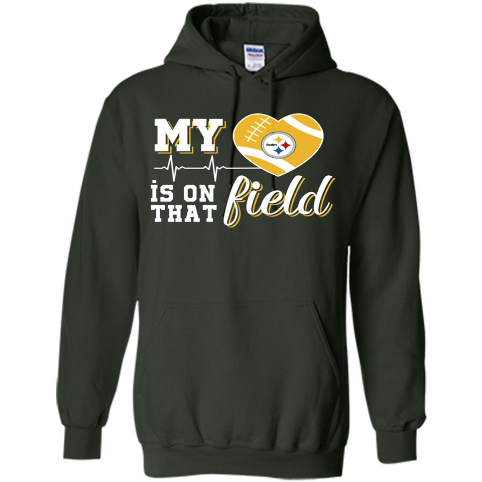 Pittsburgh Steelers Football My Heart is on that Field - Hoodie