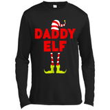 Mens Daddy Elf T-Shirt Funny Matching Christmas Costume - Canvas Long Sleeve T-Shirt