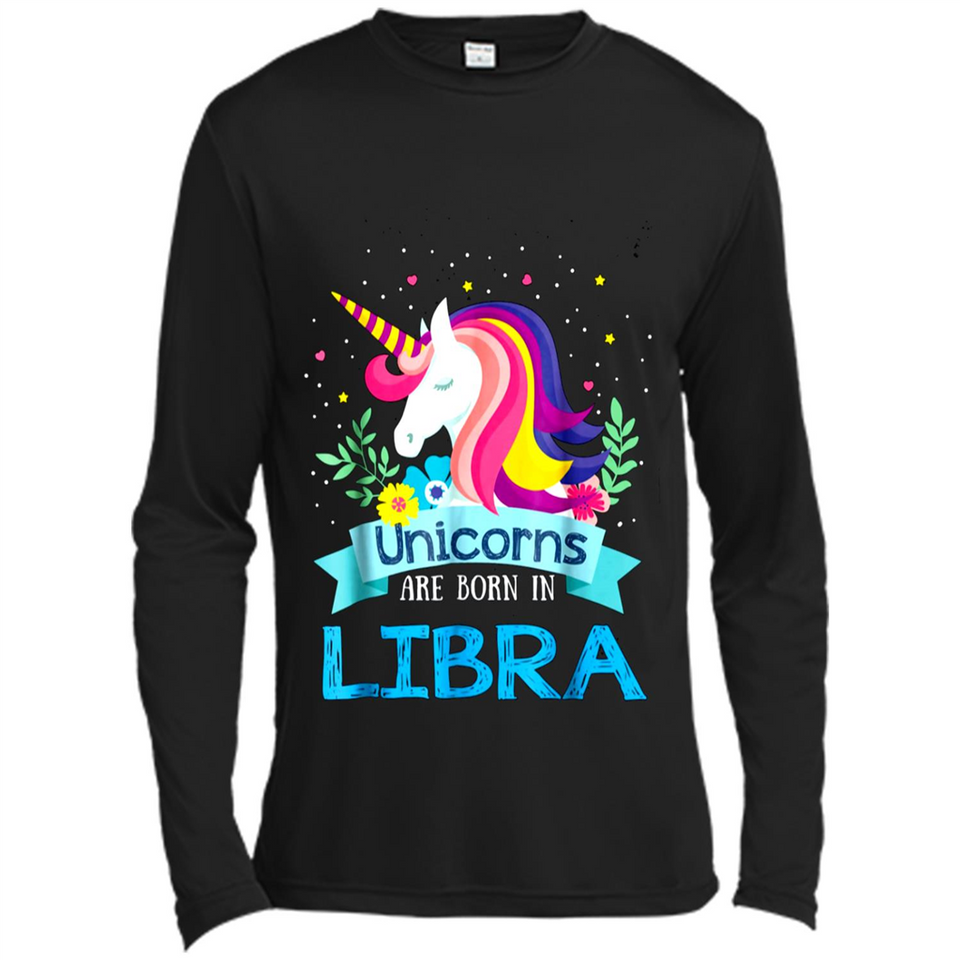 Unicorns are born in Libra Birthday Rainbow Gift Ladies Custom
