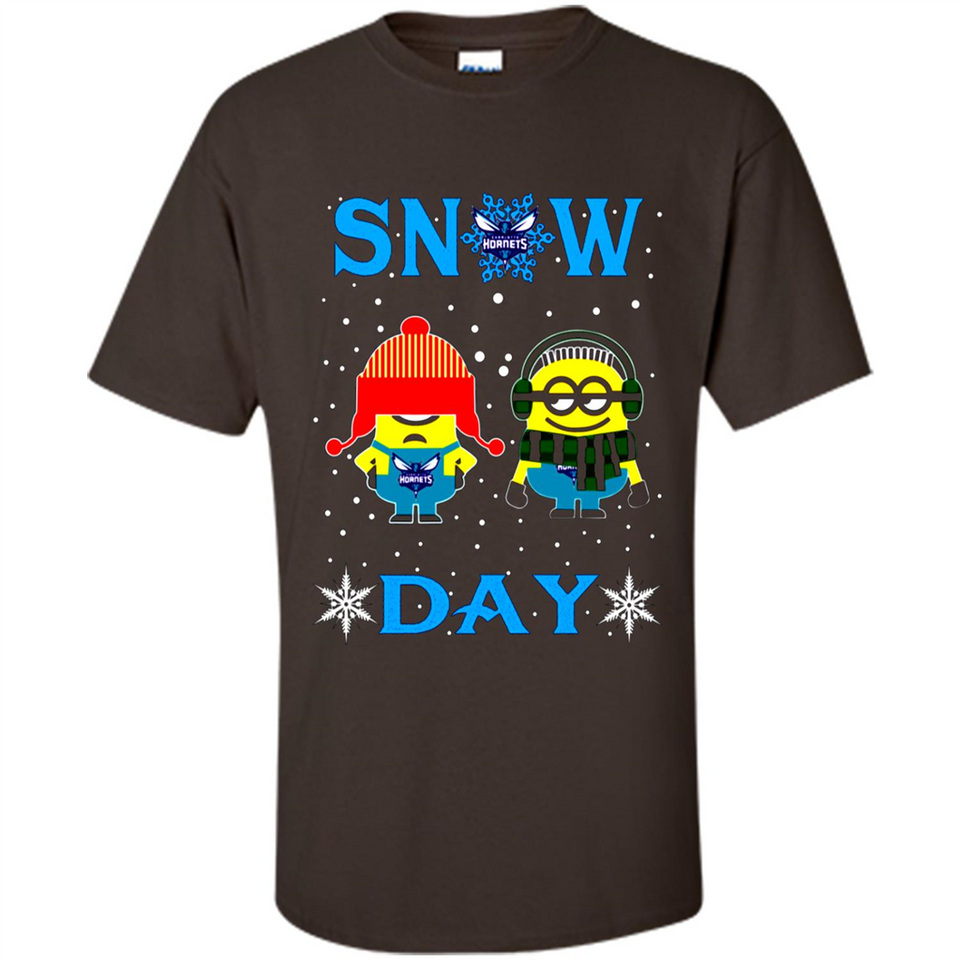 Snow Day Shirt For Charlotte Hornets Vs Minion Fans pingpong
