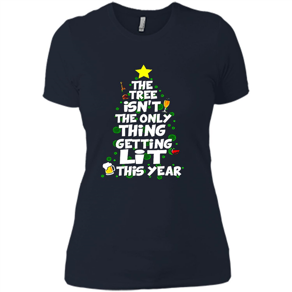 Funny Christmas Tree Drinking Sweatshirt Adult Boozy Festive - Ladies' Boyfriend T-Shirt
