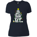 Funny Christmas Tree Drinking Sweatshirt Adult Boozy Festive - Ladies' Boyfriend T-Shirt