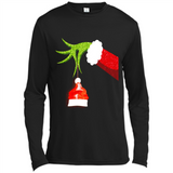 Funny Grinch Hand Holding Santa Hat Ornament Christmas PING PONG