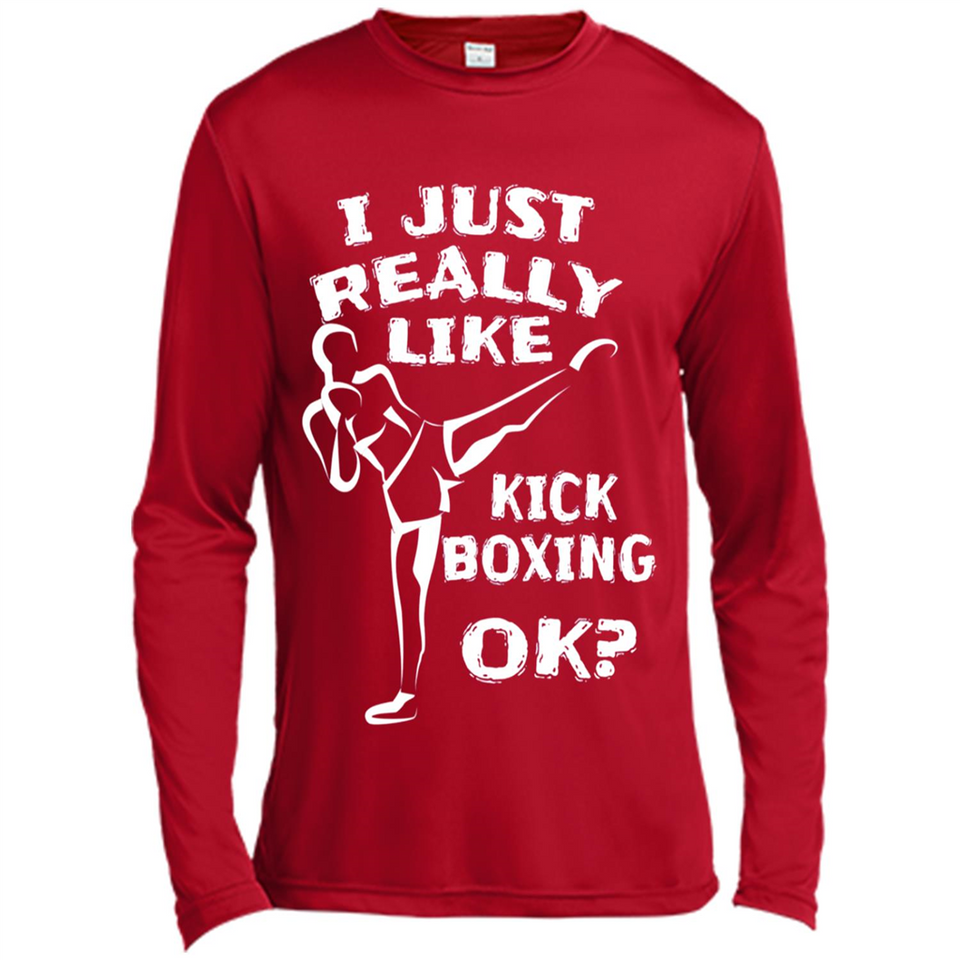 Kick Boxing Shirt Kick Boxer Boxing Workout - Canvas Long Sleeve T-Shirt